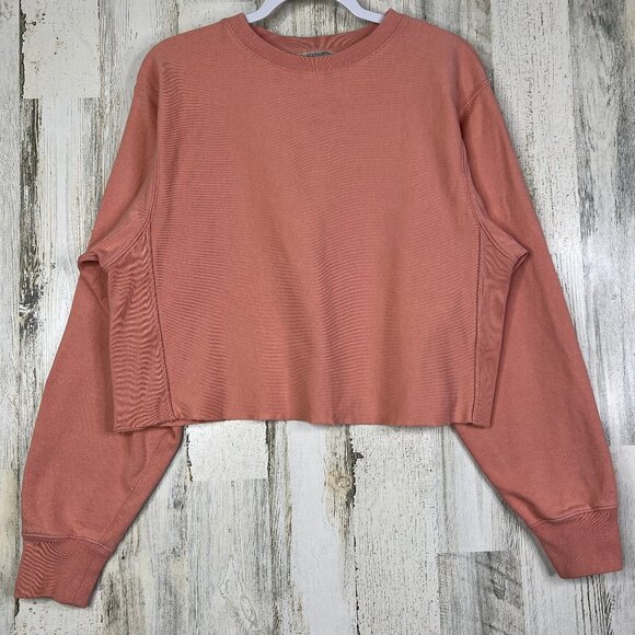 AllSaints Navarre Crop Sweater Women’s Medium Pastel Coquette Y2K Quiet Luxury - Picture 4 of 15